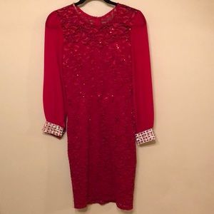 Red formal dress